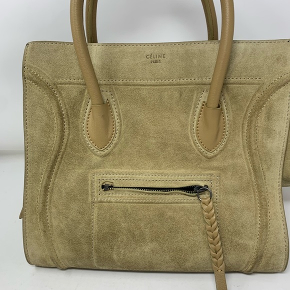 authentic CELINE Suede Phantom Luggage Tote Bag - Picture 4 of 14